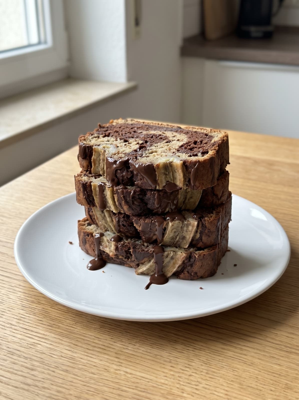 Protein Bananen Marmorkuchen