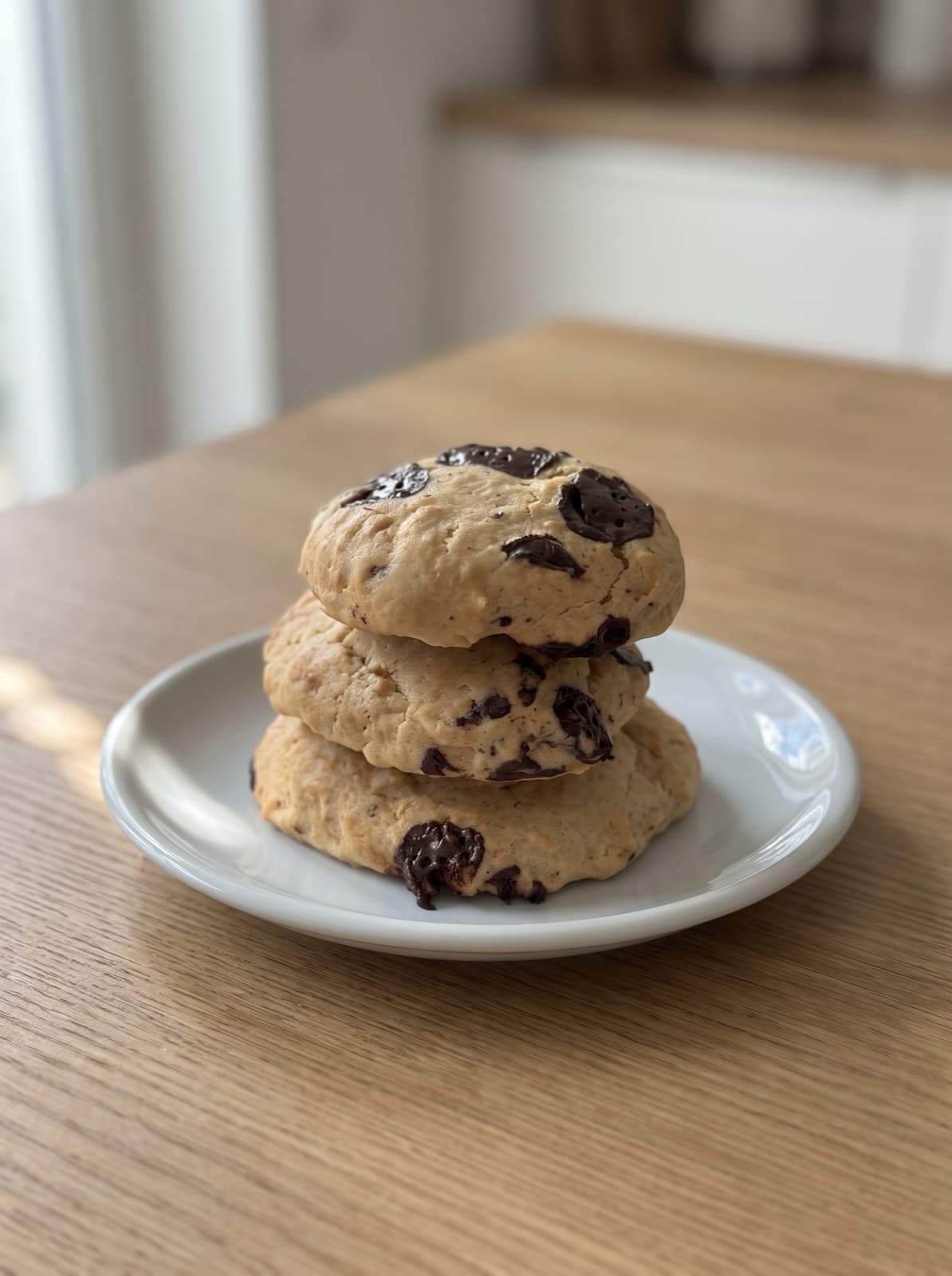 Proteinreiche zuckerarme Choc Chip Cookies