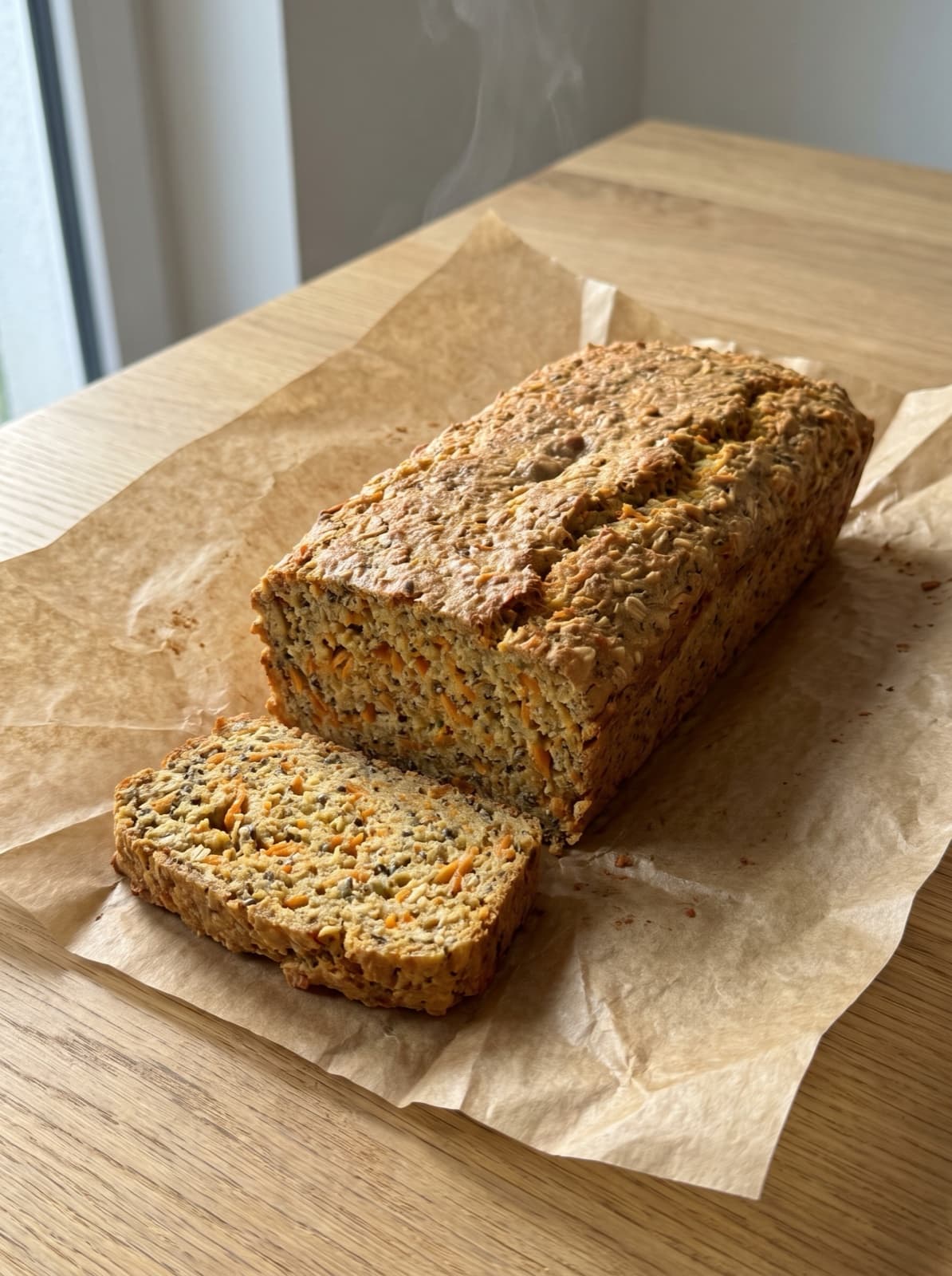 Proteinreiches Hafer-Karotten-Brot